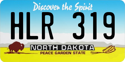 ND license plate HLR319