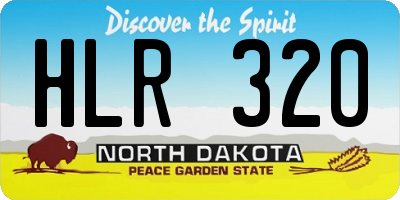 ND license plate HLR320