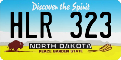 ND license plate HLR323
