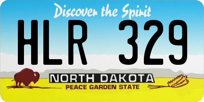 ND license plate HLR329