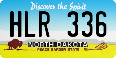 ND license plate HLR336