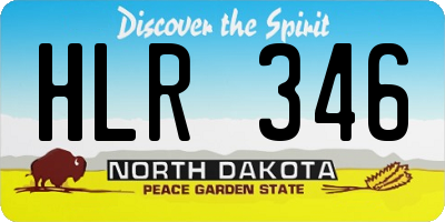 ND license plate HLR346