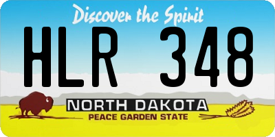 ND license plate HLR348