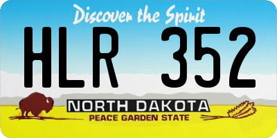 ND license plate HLR352