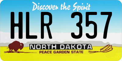 ND license plate HLR357