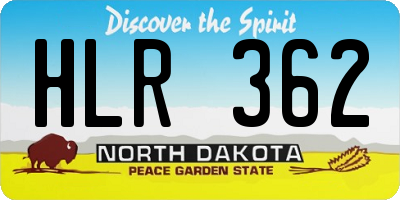 ND license plate HLR362