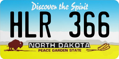 ND license plate HLR366