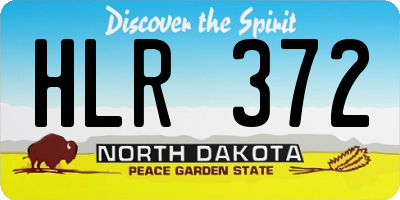 ND license plate HLR372