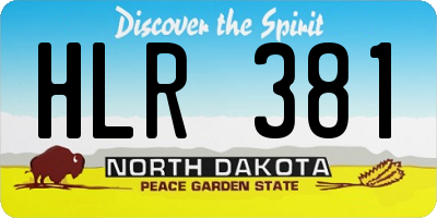 ND license plate HLR381