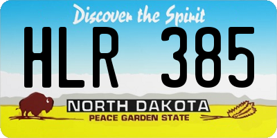 ND license plate HLR385