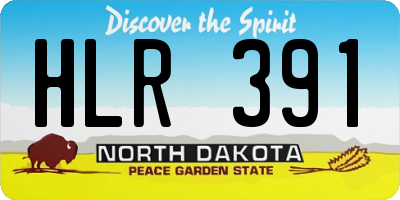 ND license plate HLR391