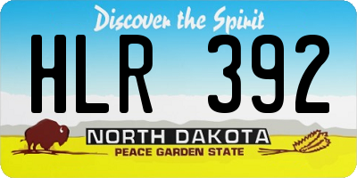 ND license plate HLR392