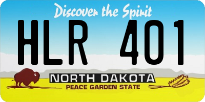 ND license plate HLR401