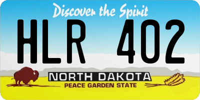 ND license plate HLR402