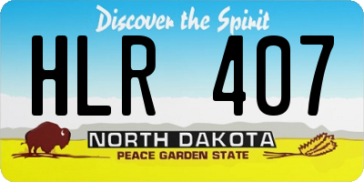 ND license plate HLR407