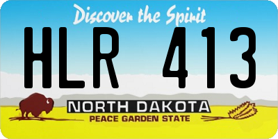ND license plate HLR413
