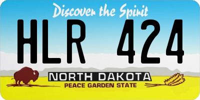 ND license plate HLR424