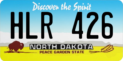 ND license plate HLR426