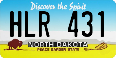 ND license plate HLR431