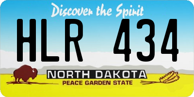 ND license plate HLR434