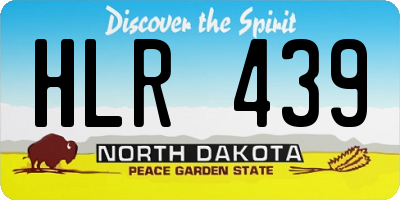 ND license plate HLR439