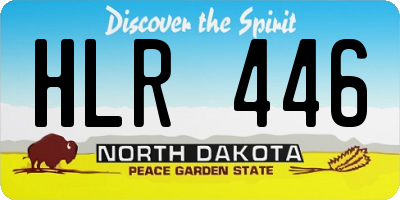 ND license plate HLR446
