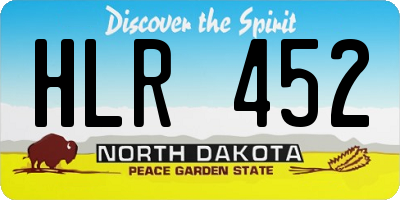 ND license plate HLR452