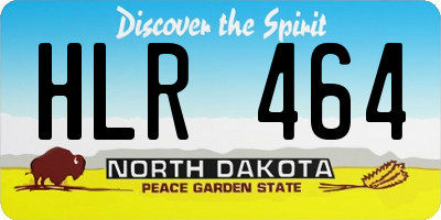 ND license plate HLR464