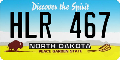 ND license plate HLR467