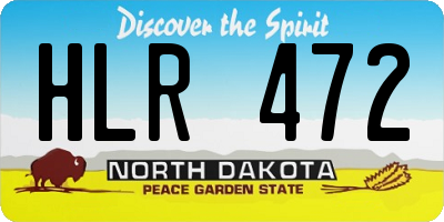 ND license plate HLR472