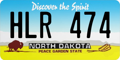 ND license plate HLR474