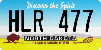 ND license plate HLR477