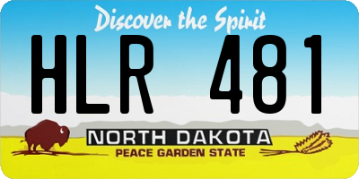 ND license plate HLR481