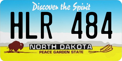ND license plate HLR484