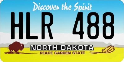 ND license plate HLR488