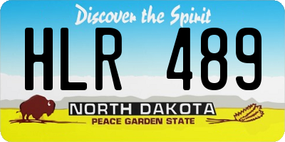 ND license plate HLR489