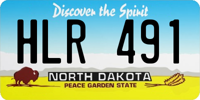 ND license plate HLR491