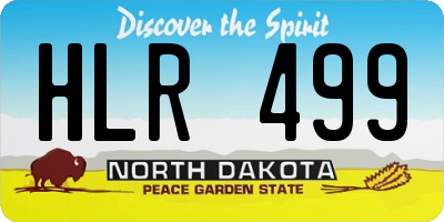 ND license plate HLR499