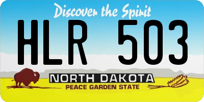 ND license plate HLR503