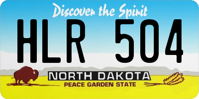 ND license plate HLR504