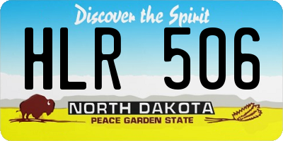 ND license plate HLR506