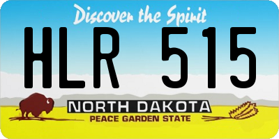 ND license plate HLR515