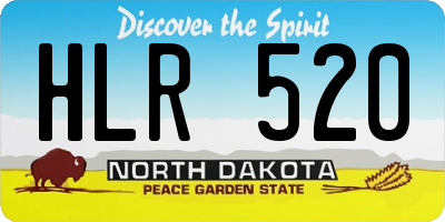 ND license plate HLR520