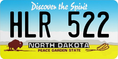 ND license plate HLR522