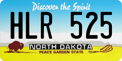 ND license plate HLR525