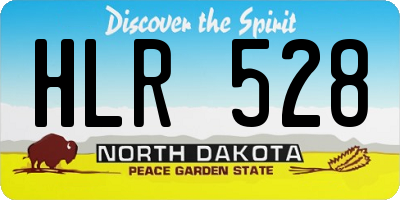 ND license plate HLR528