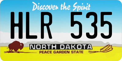 ND license plate HLR535