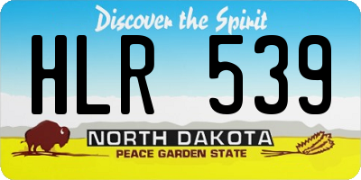 ND license plate HLR539