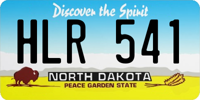 ND license plate HLR541