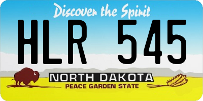 ND license plate HLR545